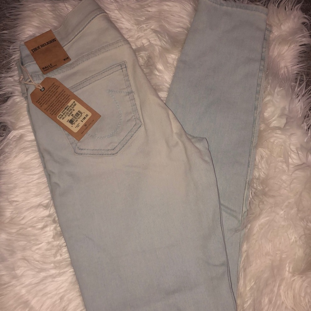 True Religion HALLE Mid Rise Super Skinny Jeans